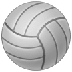 Bagaimana Volleyball emoji terlihat di Samsung.