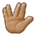 Bagaimana Vulcan Salute: Medium Skin Tone emoji terlihat di Samsung.