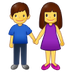 Bagaimana Woman and Man Holding Hands emoji terlihat di Samsung.