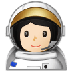 Bagaimana Woman Astronaut: Light Skin Tone emoji terlihat di Samsung.