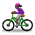 Bagaimana Woman Biking: Dark Skin Tone emoji terlihat di Samsung.