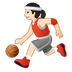 Como o emoji do Mulher jogando basquete: pele clara é exibido no Samsung.