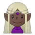 Bagaimana Woman Elf: Dark Skin Tone emoji terlihat di Samsung.