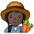 Bagaimana Woman Farmer: Dark Skin Tone emoji terlihat di Samsung.