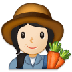 Bagaimana Woman Farmer: Light Skin Tone emoji terlihat di Samsung.