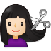 A quoi ressemblent les emoji Femme qui se fait couper les cheveux: peau claire sur Samsung.