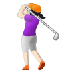 Bagaimana Woman Golfing: Light Skin Tone emoji terlihat di Samsung.