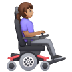 Bagaimana Woman in Motorized Wheelchair Facing Right: Medium Skin Tone emoji terlihat di Samsung.