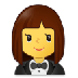 Bagaimana Woman in Tuxedo emoji terlihat di Samsung.