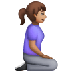 Bagaimana Woman Kneeling Facing Right: Medium Skin Tone emoji terlihat di Samsung.