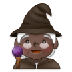 A quoi ressemblent les emoji Mage femme: peau foncée sur Samsung.