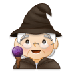 A quoi ressemblent les emoji Mage femme: peau claire sur Samsung.