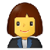 Bagaimana Woman Office Worker emoji terlihat di Samsung.