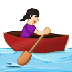 Bagaimana Woman Rowing Boat: Light Skin Tone emoji terlihat di Samsung.