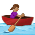 Bagaimana Woman Rowing Boat: Medium Skin Tone emoji terlihat di Samsung.