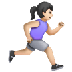 Bagaimana Woman Running Facing Right: Light Skin Tone emoji terlihat di Samsung.