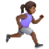 Bagaimana Woman Running Facing Right: Medium-Dark Skin Tone emoji terlihat di Samsung.