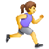 Bagaimana Woman Running Facing Right emoji terlihat di Samsung.