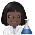 Bagaimana Woman Scientist: Dark Skin Tone emoji terlihat di Samsung.