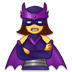 Bagaimana Woman Supervillain emoji terlihat di Samsung.