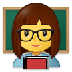 Bagaimana Woman Teacher emoji terlihat di Samsung.