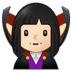 A quoi ressemblent les emoji Vampire femme: peau claire sur Samsung.