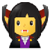 A quoi ressemblent les emoji Vampire femme sur Samsung.