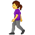 A quoi ressemblent les emoji Femme qui marche sur Samsung.