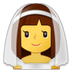 Bagaimana Woman with Veil emoji terlihat di Samsung.