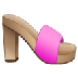 A quoi ressemblent les emoji Sandale de femme sur Samsung.