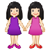 Bagaimana Women Holding Hands: Light Skin Tone emoji terlihat di Samsung.