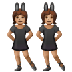 איך נשים עם אוזני ארנב: גוון עור בינוני emoji נראה על Samsung.