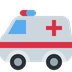 Como o emoji do Ambulância é exibido no Twitter.