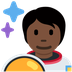 Como o emoji do Astronauta: pele escura é exibido no Twitter.