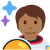 How Astronaut: Medium-Dark Skin Tone emoji looks on Twitter.