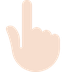 Wie Nach oben weisender Zeigefinger von hinten: helle Hautfarbe Emoji auf Twitter aussieht.