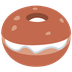 Cómo se ve el emoji Bagel en Twitter.