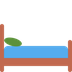 Yatak emojisi Twitter üzerinde nasıl görünüyor.
