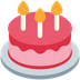 How Birthday Cake emoji looks on Twitter.