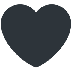 How Black Heart emoji looks on Twitter.