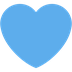 How Blue Heart emoji looks on Twitter.