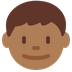 How Boy: Medium-Dark Skin Tone emoji looks on Twitter.