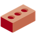 How Brick emoji looks on Twitter.