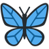 Cómo se ve el emoji Mariposa en Twitter.