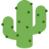 Cómo se ve el emoji Cactus en Twitter.