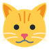 Cómo se ve el emoji Cara de gato en Twitter.