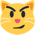 Como o emoji do Rosto de gato com sorriso irônico é exibido no Twitter.