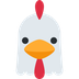 Wie Huhn Emoji auf Twitter aussieht.