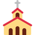 Wie Kirche Emoji auf Twitter aussieht.