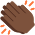 How Clapping Hands: Dark Skin Tone emoji looks on Twitter.